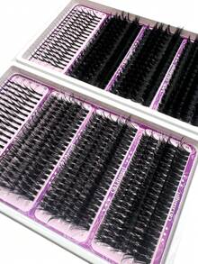 20 Rows 10-20mm D/DD Curly Spike Lash Clusters + 60D 80D 100D/120D 140D 160D Manga Eyelash Clusters 0.07 Anime Cluster Eyelash Extensions Clusters Lashes Lash Spikes Fairy Lash Clusters With Spikes Individual Lashes For Beginners, Reusable, Suitable For Parties, Weddings, Dates, Halloween And Daily Wear - 黑色 - 查看 5