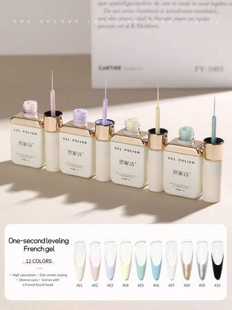 annies 12ML One-Second Flow-Leveling French Manicure Gel Polish 2025 New Model High Saturation Outline Painting Gel Exclusively For Nail Salons 1pc/12pcs
