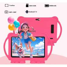 4G WiFi 儿童平板电脑新宠！BDF K6 Pro 配备 7 英寸屏幕、2GB + 23GB 海量存储、4000mAh 长效电池，并配有卡通防摔外壳。