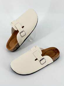 Men's Casual Slippers,Fashionable Unisex Slide-On Slippers,Non-Slip & Wear-Resistant Solid Color Men Slippers For Indoor & Outdoor Wear,Soft Cork Footbed Comfortable For Spring & Summer,Couples Pairs