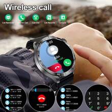 2025新款男士运动健身智能手表GT5 Max，1.85英寸AMOLED全触控彩色屏幕，GPS运动轨迹，合金表壳，指南针，多种运动模式，健身追踪手表，无线通话，语音助手，410mAh电池，音乐控制，NFC近场通信，睡眠监测，女士智能手表，GT4智能手表升级版，兼容安卓系统，理想的礼物，生日礼物，父亲节礼物，母亲节礼物。