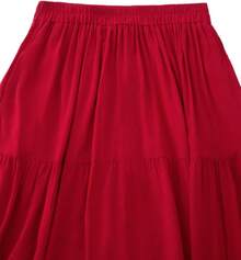 Women's Summer Long Flowy Renaissance Skirt With Pockets - Boho High Waist A-Line Maxi Skirt,Vacation Outfits Women,Valentine Outfits For Women,Street Photography - 寶藍色 - 查看 9