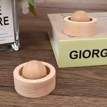 Elegant Wooden Aroma Diffuser, Rotatable Round Design, Natural Solid Wood Flameless Fragrance, Car & Bedroom Essential Oil Diffuser, Nordic Home Decor