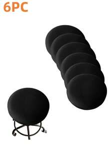 Round Bar Stool Seat Covers Washable Stool Cushion Slipcover Elastic Bar Chair Covers Bar Stool Covers Round, High Elastic Circle Stool Cover, Soft & Easy To Clean Chair Seat Slipcover - Multicolor - View 10