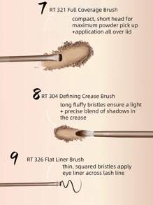 Real Techniques Real Techniques Au Naturale Makeup Brush 9 Piece Set, For Liquid, Cream, & Powder Eyeshadow, Foundation, Blush, Bronzer & Contour, Travel Friendly, Stocking Stuffer, Gift Set, Cruelty-Free