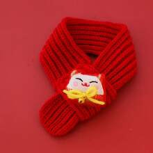Knitted Warm Pet New Year Scarf Festive Spring Festival Neck Warmer Photo Lucky Fortune Dog New Year Supplies - Longevity Lock - View 8