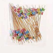 10/20/50/100/300 شوكة خشبية من البامبو على شكل فراشة، عيدان خشبية للطعام والفواكه والمقبلات، أدوات طاولة حفلات يمكن التخلص منها، مناسبة لحفلات عيد الميلاد والزفاف، هدية رائعة للنساء