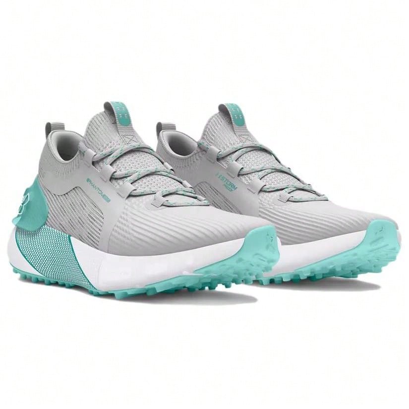 Under Armour Women's Phantom Golf Durable Low-Top Golf Shoes - Gray Green - View 1