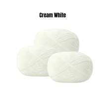 3 Skeins 100% Acrylic Softer Yarn Total 75 Grams 4ply Blended Milk Like Yarn For Hand Knitting DIY Projects