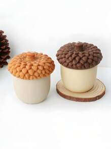 Molde de silicona en forma de piña para manualidades DIY, molde 3D de piña y avellana para velas aromáticas, jabón, resina y decoración del hogar