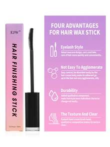 2 Peças Bastão Finalizador de Cabelo para Cabelos Pequenos e Quebrados, Creme/Gel Naturalmente Refrescante para Mulheres, Bastão de Cera de Cabelo, Não Oleoso e Não Pegajoso