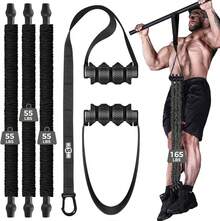 INNSTAR Pull Up Assist Band System Adjustable Anti Snap Chin Up Assistance Elastic Resistance Band "Patent Pending" - Black 165lbs adjustable resistance - 查看 6