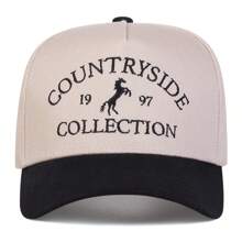 1pc Men's 1997 Cashmere Cowboy Trucker Hat, Personalized Letter Embroidery Baseball Cap, Streetwear Fashion Casual Hat For Spring, Autumn, Travel, Beach Vacation