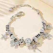 1 Piece Of Women's Multifunctional Bead Bow Adjustable Bracelet, Women's Jewelry Bracelet In European And American Style - 蝴蝶型 - 查看 5