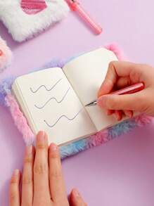 1 st barns söt katt och hund mini anteckningsbok med pennficka bärbar liten dagbok student presentbok