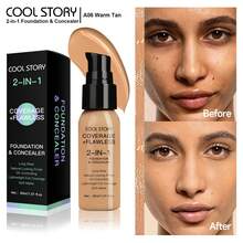 Long-Lasting Oil-Control Foundation Cream – Full Coverage, Hydrating Formula For Smooth, Even Skin Tone, Smudge-Proof And Sweat-Resistant, Ideal For Daily Wear, Weddings, And Special Events