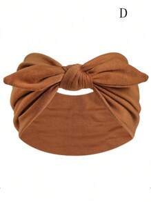 1pc Women's Bow Tie Rabbit Ear Headband, Boho Style Super Wide Cute Knotted Rabbit Ear Headband, Paisley Pattern, Elastic Solid Bow Hair Accessory, Suitable For Women, Yoga/Sports/Outdoor Activities, Solid Color Casual Polyester Fashion All Season (11 Color Options) Winter Scarf Women Soft Headband Women Hair Accessories Elegant Hair Band - Multicolor - View 15