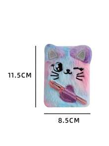 1 st barns söt katt och hund mini anteckningsbok med pennficka bärbar liten dagbok student presentbok