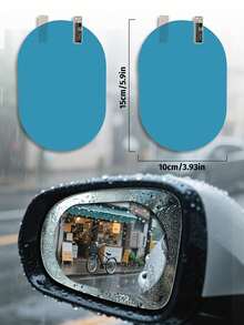 2/4pcs Car Rearview Mirror Film, Waterproof Reflective Film, Anti Fog Nano Coating For Car Rearview Mirrors And Side Windows