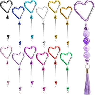 10pcs New DIY Jewelry Accessories Silicone Beads, Metal Beads, Keychain Buckle, Craft Toys For DIY Jewelry Making