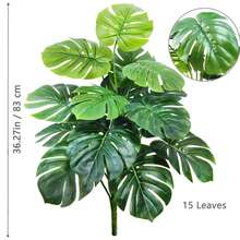 63-103cm /40.5inch Artificial Monstera Plants Fake Palm Tree Plastic Turtle Leaves Green Tall Plants For Home Garden Room Decor