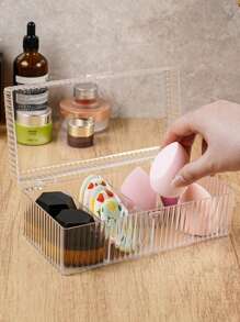 1pc Cosmetic Storage Box Dust-Proof Advanced Puff Makeup Egg Makeup Brush Powder Blusher Eye Shadow Pen Overlay Finishing Box Bag,Room Decor, Bags,Makeup Bag,Vanity,Travel,Make Up Bag,Travel Essentials,Organizer,Storage,Travel Essential,Makeup Organizer,Makeup Bags,Make Up Organizer,Organiser,Toiletry Bag,Desk Organiser,Cosmetic Bag,Makeup Pouch,Make Up Organize,Vanity Accessories,Make Up Pouch,Make Up Bags,Jewellery Box,Pouch,Makeup Brush Holder,Brush Holder,Perfume Organiser,Pouch Bag - Multicolor - View 4