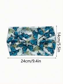 1pc Retro Butterfly Print Headband, Non-Slip Knotted Headscarf, Elegant Versatile Boho Style Headband, Elastic Wide Headband, Absorbent Headband For Exercise Yoga, Cute Headband For Women Hair Accessories Sports Hair Bands Women Turban Running Hair Wrap Cycling Sweatband Autumn Accessories Women Bandana Fashion Head Wrap Fall Head Band Winter For Vacation Outfits Woman