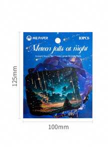 Conjunto de adesivos com tema romântico de céu estrelado, 10 unidades/pacote, adequado para presentes, escritório, casa, marcação, etiquetas, salas de aula, brinquedos, diários de estudantes, materiais criativos para decoração vintage faça você mesmo