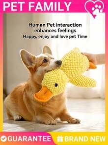 嘎嘎叫鸭毛绒节日狗狗玩具，带吱吱叫声，适合小型犬幼犬，狗狗咀嚼玩具圣诞节万圣节镇静咀嚼玩具，适合焦虑的狗狗，可爱的互动宠物玩具，最适合作为圣诞礼物 - 彩色 - 查看 6