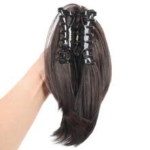 Synthetic Claw Clip In Ponytail Hair Extensions Diy Hairpiece Hair Bun Fake Blonde Hair False Pigtail For Women