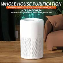 1 Piece USB HEPA Air Purifier With Aromatherapy, Triple Pollen Allergy Filter, Smoke/Dust/Odor Removal, Great For Smokers, Pets, Classrooms, Offices, Dormitories, No Batteries Required