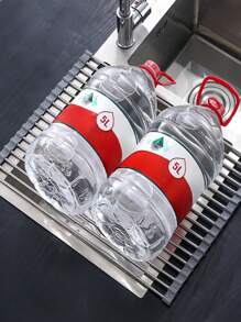 1pc Sink Drying Rack, Retractable Dish Drying Rack Over Sink, Stainless Steel Dish Drying Rack, Foldable Dish Drainer, Gray S-Shaped Dish Rack, Foldable Dish Drying Rack, Stainless Steel S-Shaped Dish Rack, Foldable Dish Drainer, Gray, Stainless Steel Sink Dish Drying Rack, 304 Stainless Steel Retractable Dish Drying Rack, Foldable Dish Drainer, Mildew-Resistant Silicone Storage Rack, Kitchen Storage Rack, Dish Rack