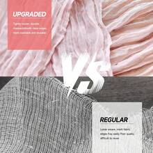 6 Stücke Set hellblaue Tischdecke Ostern grobe Gaze Tischdecke 160 Zoll Boho rustikale transparente blaue Küsten Tischdecke 4 m, geeignet für Halloween, Weihnachten, Hochzeit, Party, Babyparty, Brautparty - grau rosa - Übersicht 5