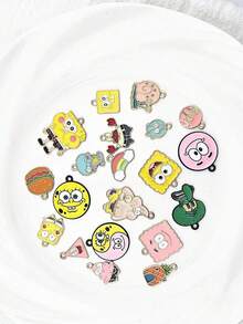 SPONGEBOB Hamburger Pineapple, Rainbow SpongeBob SquarePants, Patrick Star, DIY Alloy Jewelry Accessories, Cartoon Earrings, Cartoon Rainbow Keychain Gifts, Wallets, Schoolbags, Backpacks, Crossbody Bags, Bracelets, Luggage, Halloween And Christmas Gifts, Keychains, Pendants