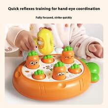 1 件儿童兔子打地鼠玩具，卡通胡萝卜打游戏机，幼儿益智玩具，完美的生日/节日/万圣节/圣诞节礼物 - 彩色 - 查看 8