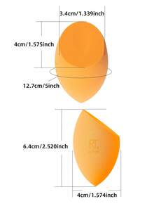 Bộ 4 bông mút trang điểm Real Techniques Miracle Complexion Sponge, dùng cho kem nền dạng lỏng và kem, bông mút tán kem nền giúp điều chỉnh độ che phủ, bông mút nền tạo lớp nền tự nhiên, căng bóng, không chứa latex. - trái cam - Xem 9