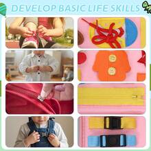 Montessori Busy Board Toys, Sensory Board For Toddlers, Travel Felt Busy Book For Airplane Car, Activity Busy Mat For Learning Fine Motor Skills Suits Boys Girls Birthday Gifts - Nhiều màu - Xem 5