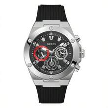 Guess Đồng hồ đa năng dành cho nam, thép không gỉ, thiết kế độc đáo, đồng hồ kim, trông đẹp trai và đa năng, phong cách công sở thường ngày, thích hợp đeo hàng ngày, làm quà tặng cho cô ấy và anh ấy, Ngày của Cha, ngày kỷ niệm. GW0417G3 - màu đen - Xem 1