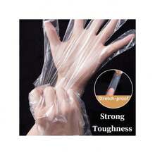 Caja/Bolsa de 100/200 piezas de guantes desechables transparentes de plástico sin látex para preparación de alimentos, , cocina, limpieza y barbacoa