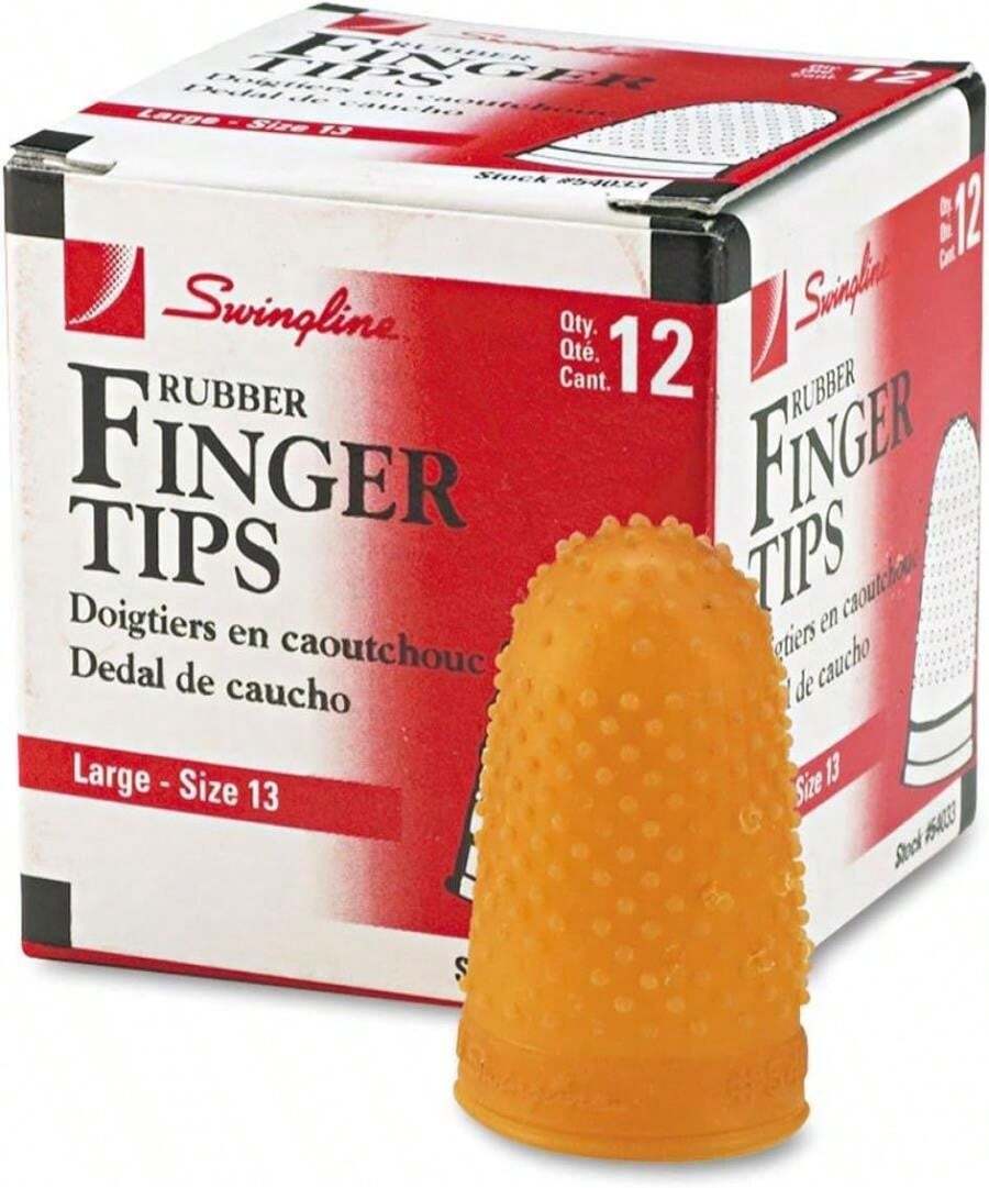 Swingline Rubber Finger Tips, Medium_Large, Size 12, Finger Cots, 12 Count, 1 Pack (54032) - 顏色D - 查看 1