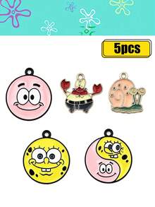 SPONGEBOB Hamburger Pineapple, Rainbow SpongeBob SquarePants, Patrick Star, DIY Alloy Jewelry Accessories, Cartoon Earrings, Cartoon Rainbow Keychain Gifts, Wallets, Schoolbags, Backpacks, Crossbody Bags, Bracelets, Luggage, Halloween And Christmas Gifts, Keychains, Pendants