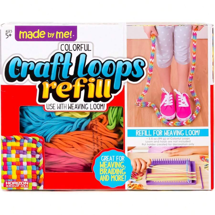 ¡RecomendadoTelar Manualidades Premium - Kit Tejido 378 Lazos - Set Completo Tejer DIY - Juguete Creativo Arcoíris - Regalo Infantil¡Top de Temporada - Recambio de telar - Ver 1