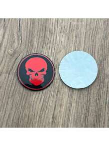 4个骷髅头轮毂中心盖贴纸，汽车轮毂贴花，个性化徽章装饰，汽车配件，适用于多种车型，创意车身贴花 - 4pc骷髏頭輪轂貼 - 查看 9