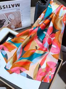 1pc 70cm X 70cm Fashion Versatile Multifunctional Scarf, Elegant Colorful Printed Silk Scarf, Shirt Accessory Neck Wrap