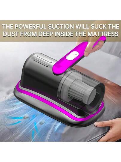 1pc Dust Mite Remover, Stofzuiger Cleaner, held Mattress Super Suction Low Noise, Washable Filter, Deep Cleaning, Cordless Wireless Effectively Cleans Bed, Sofa, Pet Hair Carpet, Cleaning Dusting Supplies view 9