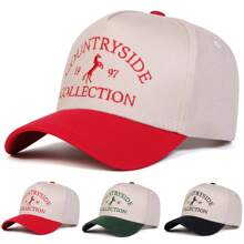 1pc Men's 1997 Cashmere Cowboy Trucker Hat, Personalized Letter Embroidery Baseball Cap, Streetwear Fashion Casual Hat For Spring, Autumn, Travel, Beach Vacation