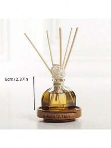 1 件，50ML 空气清新剂，含 5 支香薰棒，适用于浴室除臭、卧室香氛、家居装饰、玻璃瓶、矩形、无羽毛、持久留香精油，是消除异味的理想选择，非常适合情人节礼物、芳香疗法、扩散器、家居香氛、房屋清新剂 - 多款式 - 查看 4