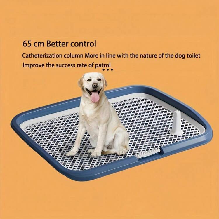 Nhà vệ sinh phẳng mới cho chó, Tấm lót thoáng khí dễ tháo rời và vệ sinh, Giá đỡ tấm lót huấn luyện chó có thể tái sử dụng với giá đỡ tấm lót nước tiểu bằng lưới nhựa có thể tháo rời, Bô vệ sinh cho chó có cột dẫn nước tiểu, Giá đỡ tấm lót có thể tháo rời với hàng rào nâng cao - Nhiều màu - Xem 6