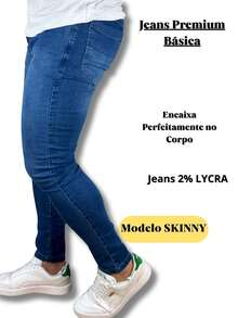 Premium Super Skinny Basic Jeans 01 - Blue - View 2