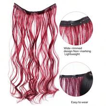 Fashion Color Party Highlights Clip On Wig For Women, Multi Color Multi Card Curly Hair, High Temperature Resistant Synthetic Wig, Suitable For Music Festivals, Carnival Parties, Halloween, Christmas